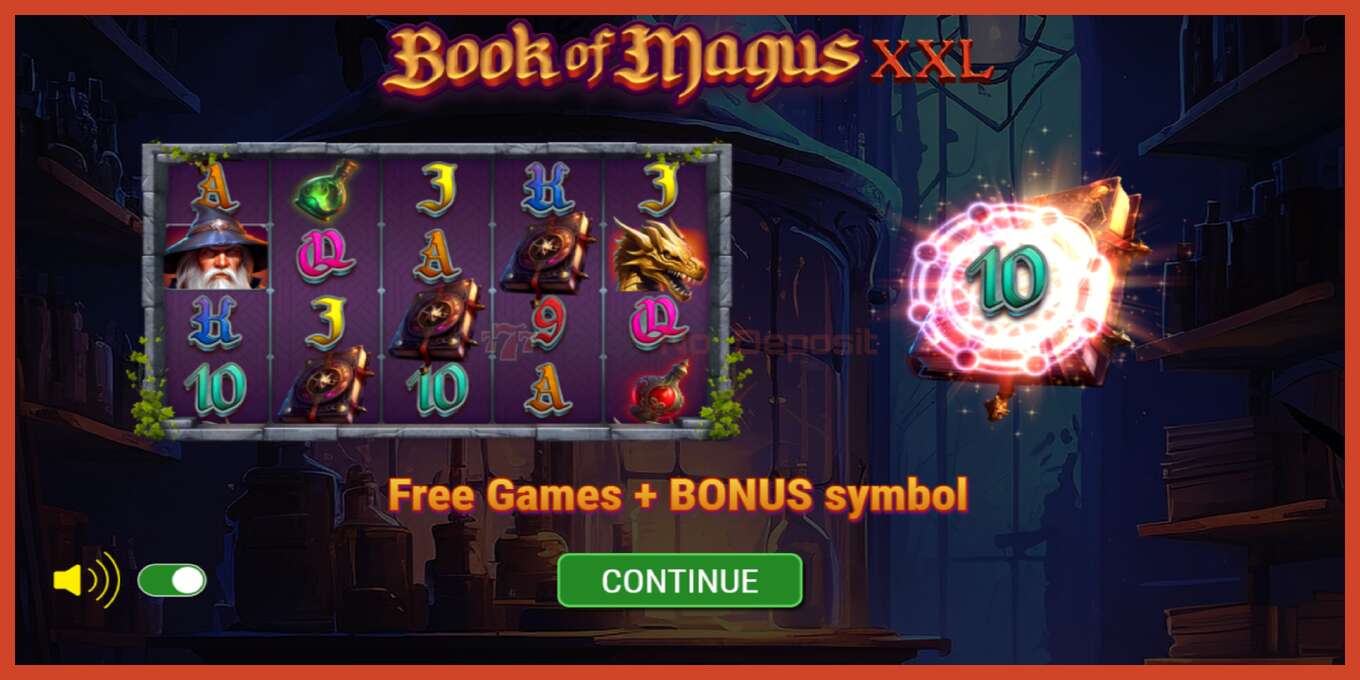 スロットのスクリーンショット: Book of Magus XXL デポジットなし, 番号 - 1