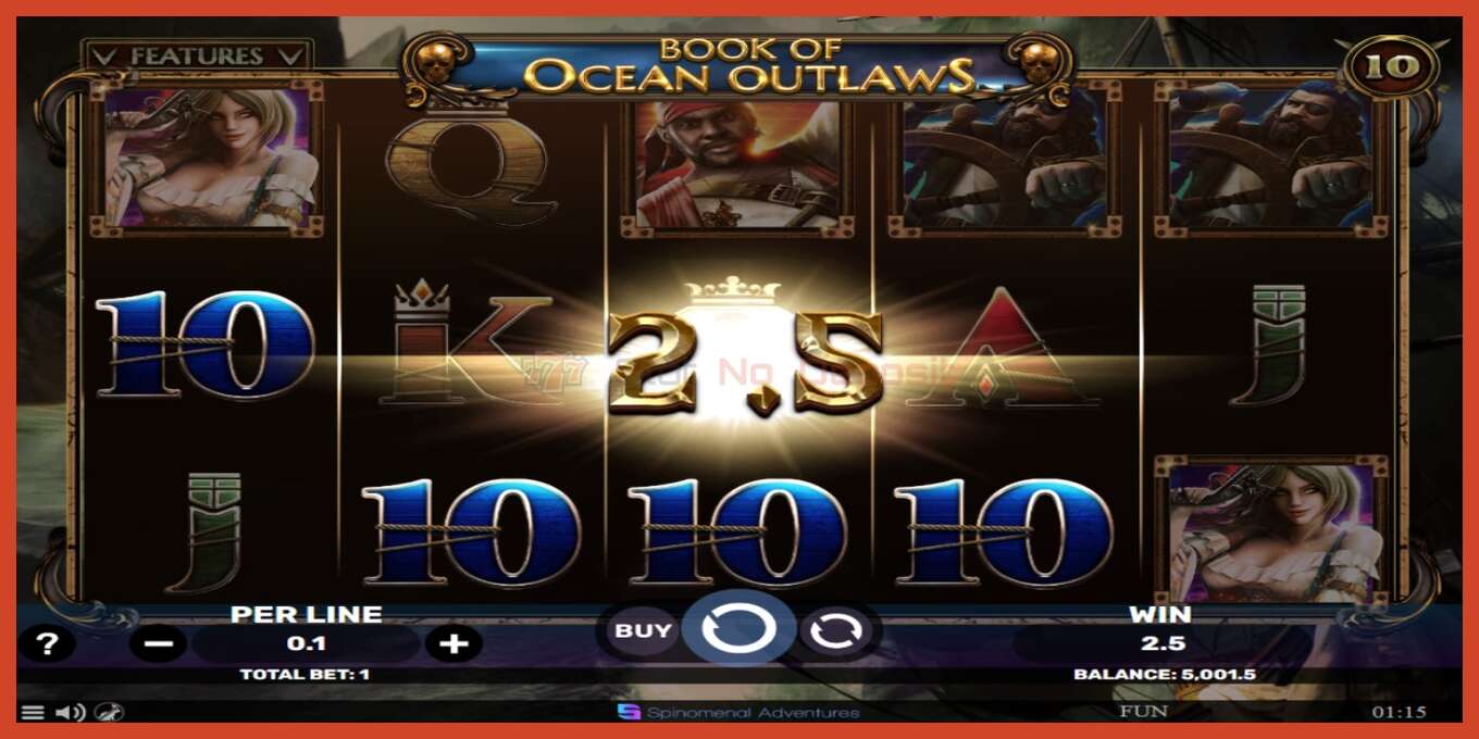 Скріншот слоту: Book of Ocean Outlaws без депозиту, номер - 3