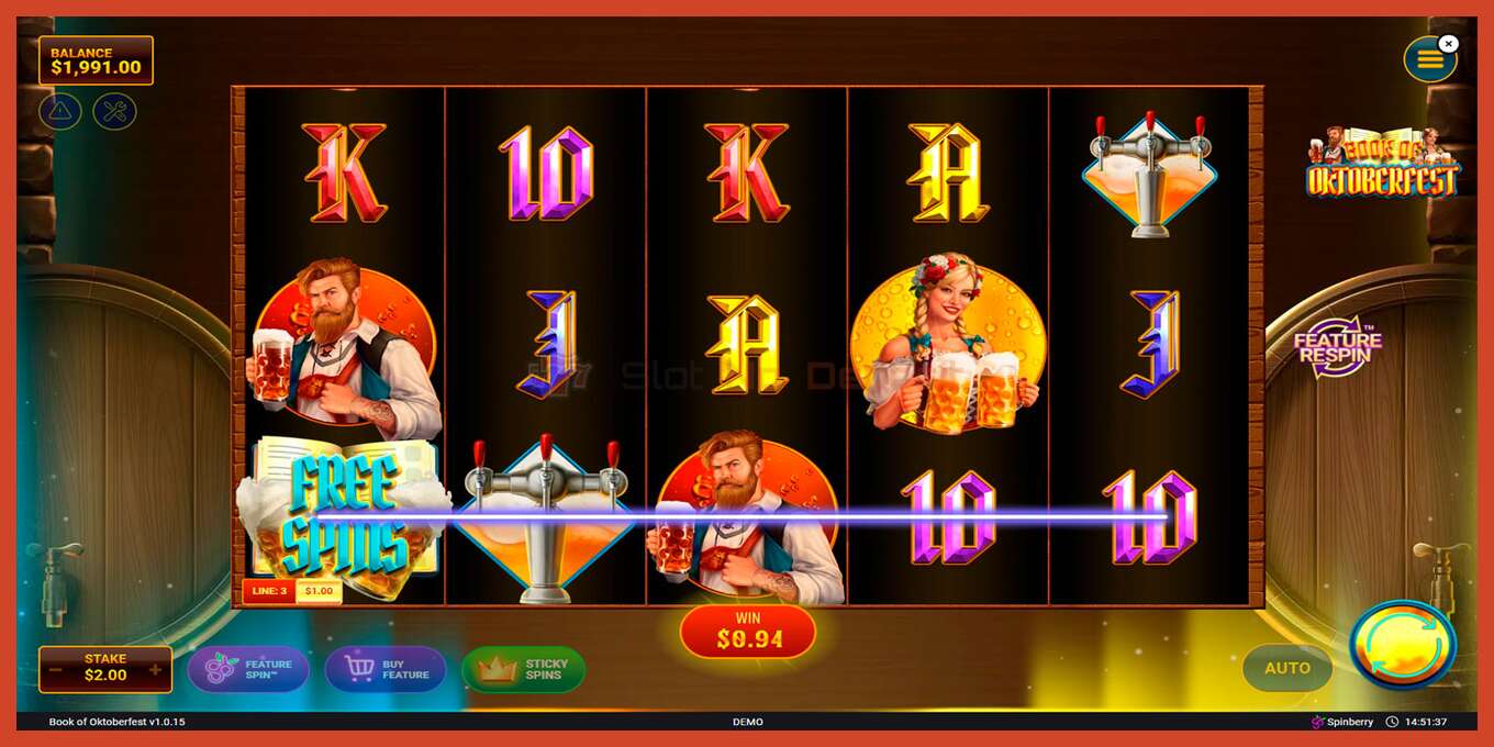 Slot skrinshoti: Book of Oktoberfest depozit yoq, raqam - 3