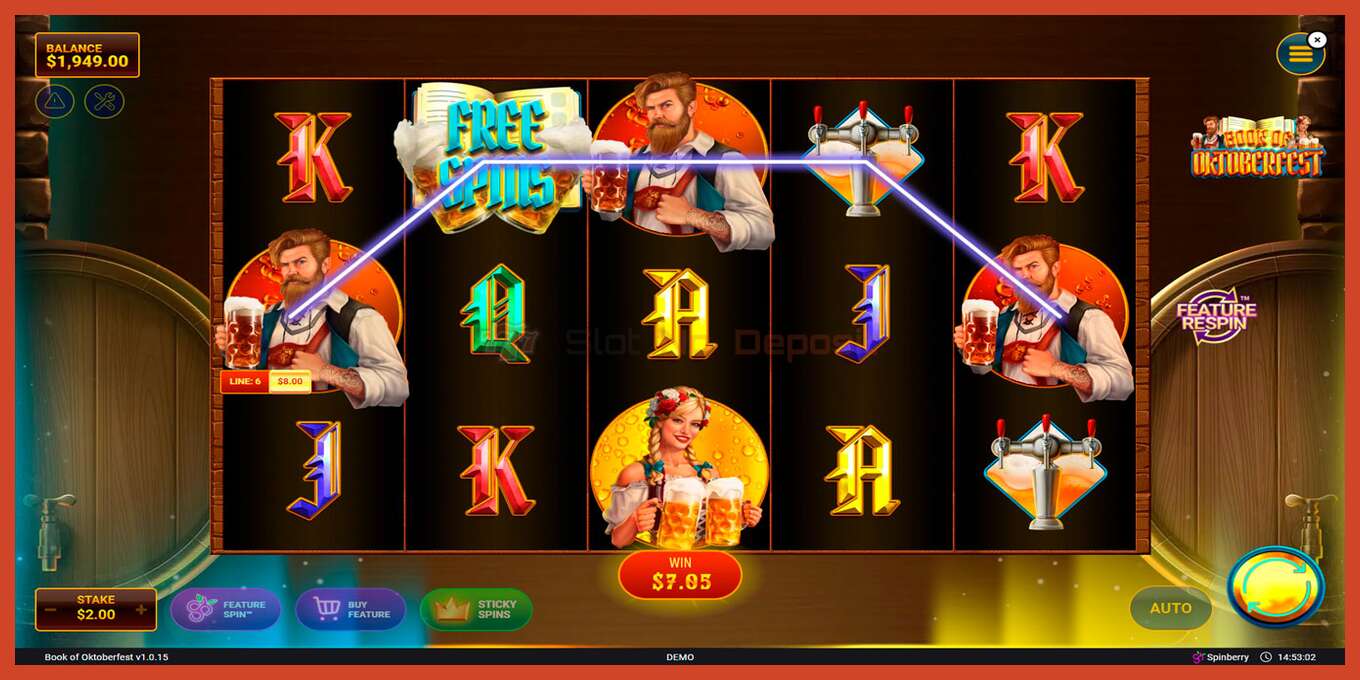 Slot skrinshoti: Book of Oktoberfest depozit yoq, raqam - 5