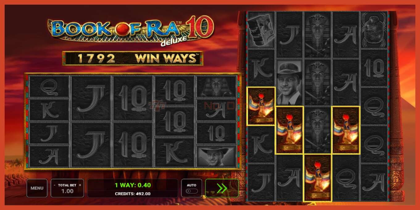 Slot screenshot: Book of Ra Deluxe 10 Win Ways no deposit, number - 3