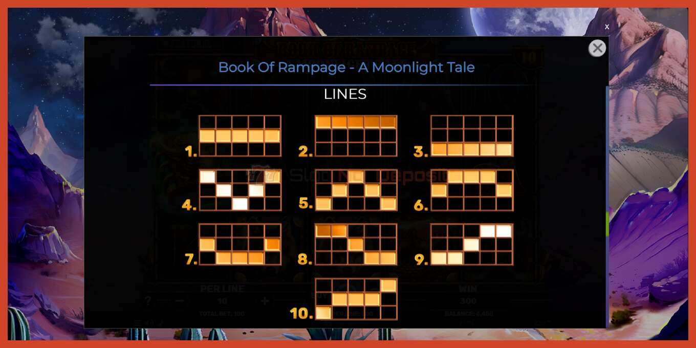 Скриншоти слот: Book of Rampage - A Moonlight Tale амонат нест, рақам - 7