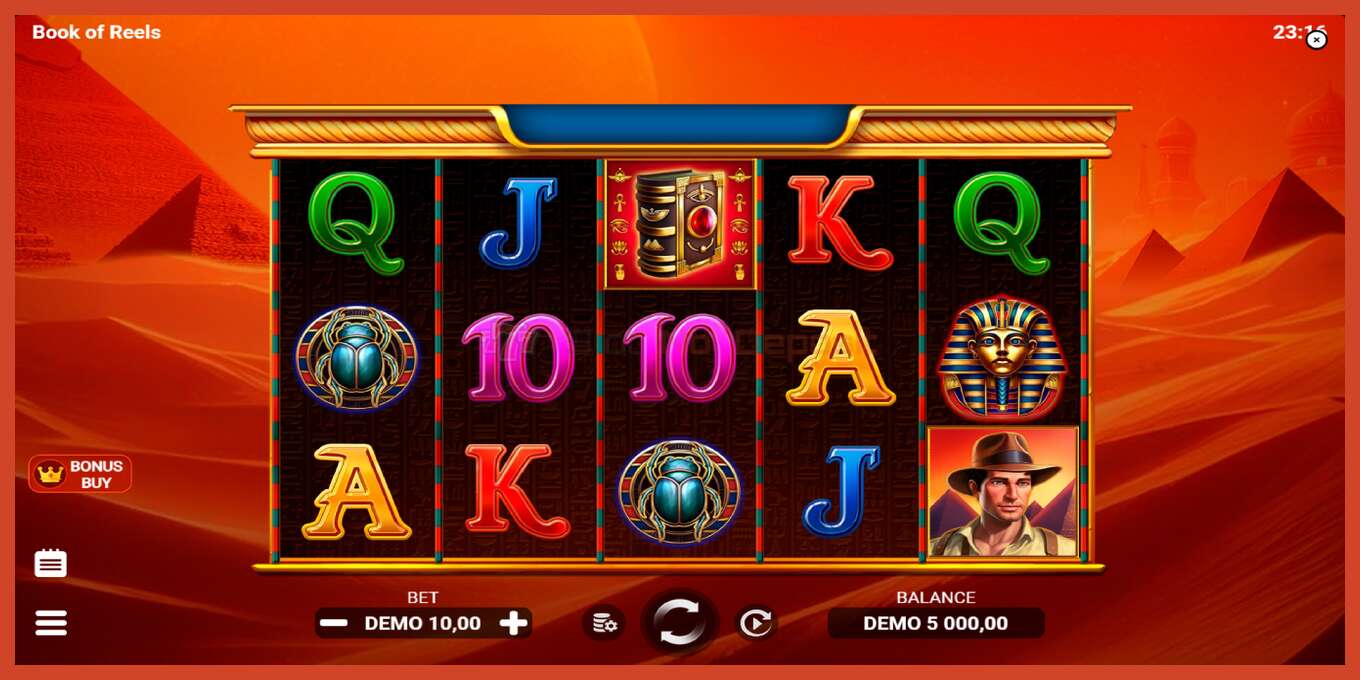 Tangkapan skrin slot: Book of Reels tiada deposit, nombor - 2