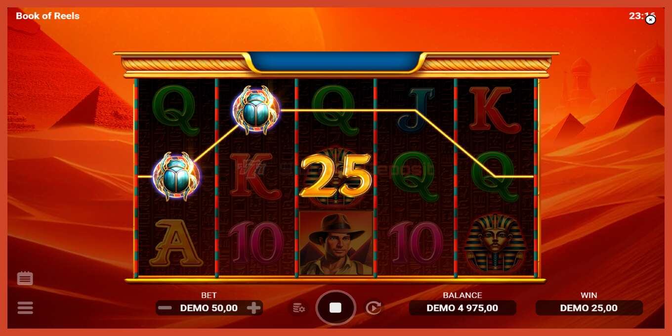 Tangkapan skrin slot: Book of Reels tiada deposit, nombor - 3