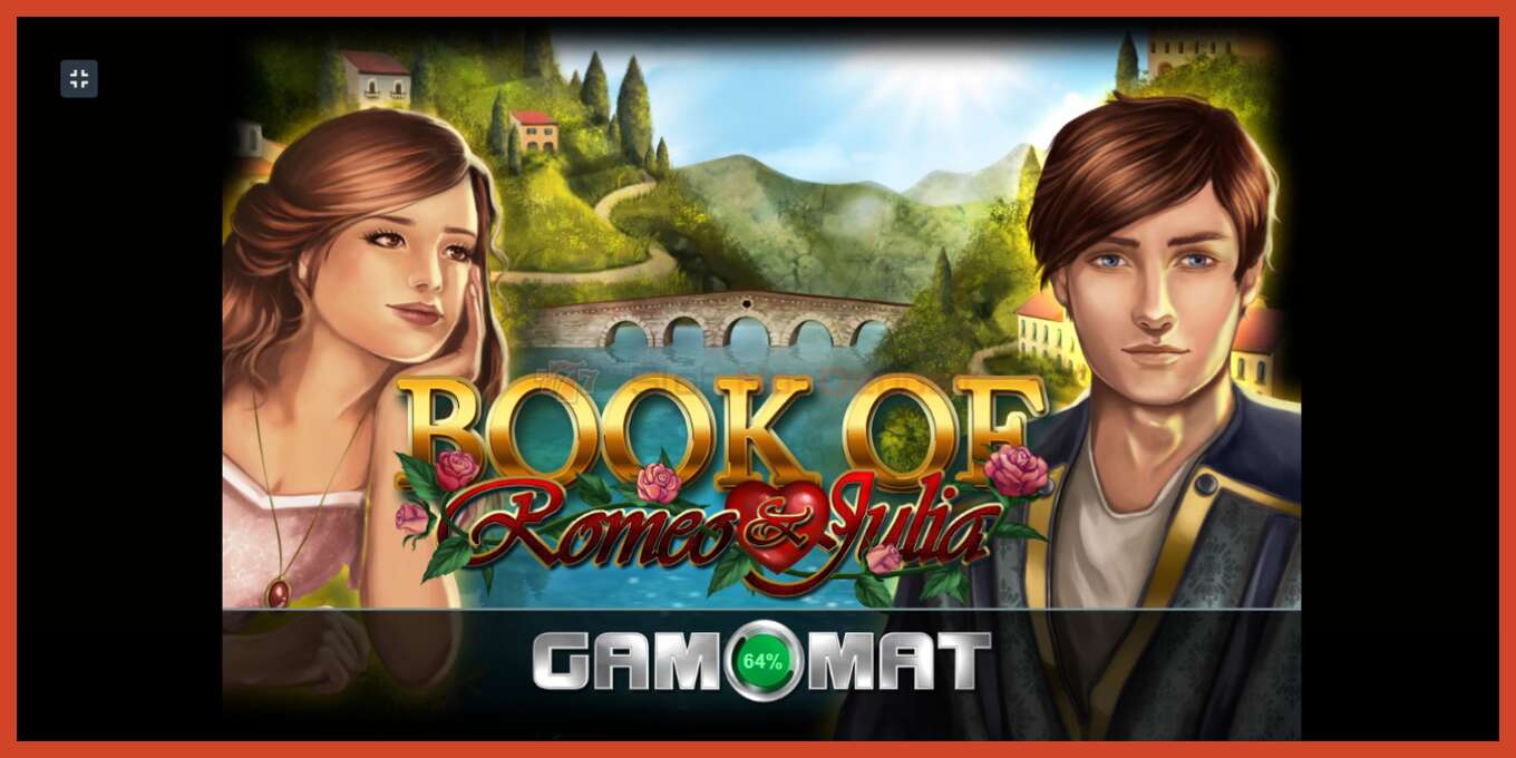 Slot screenshot: Book of Romeo and Julia no deposit, number - 1