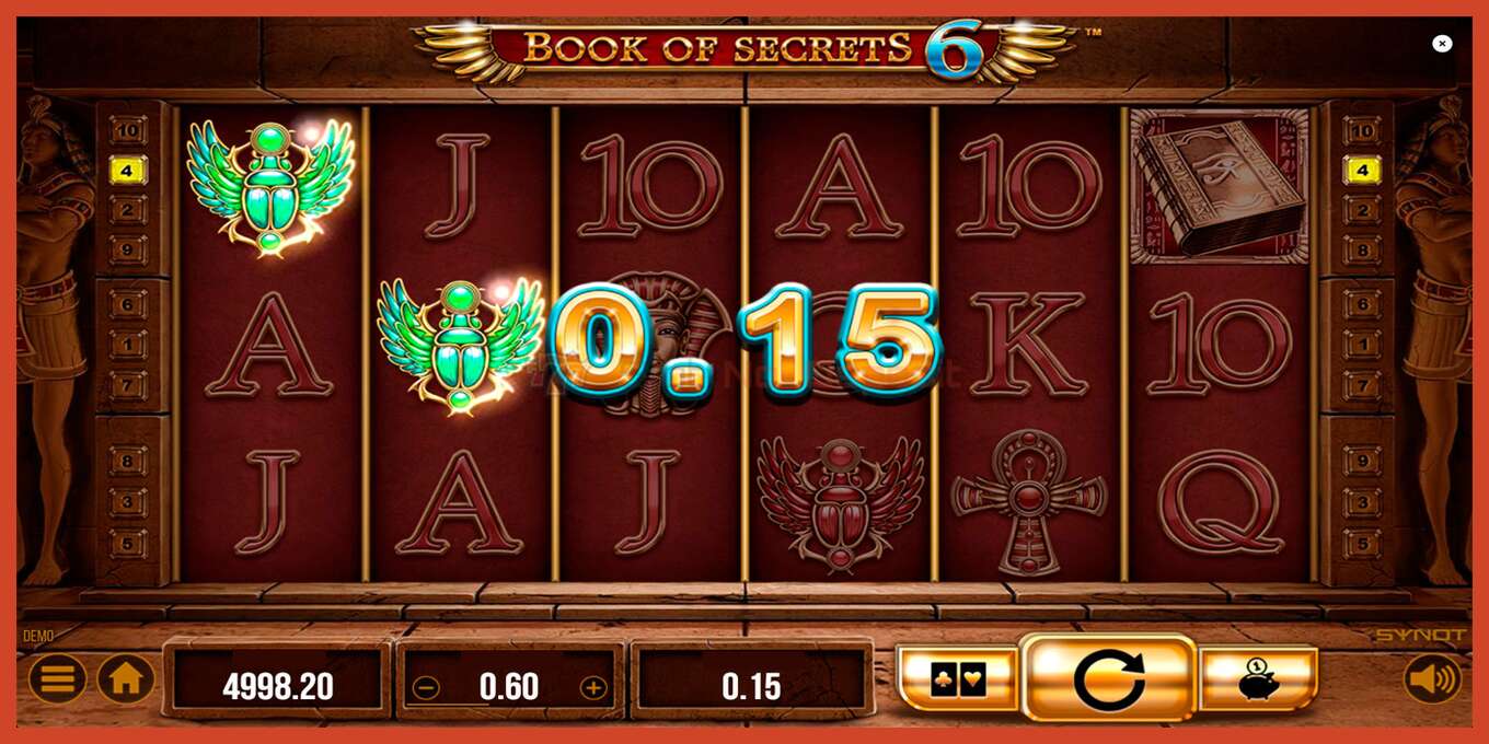 Slot screenshot: Book of Secrets 6 no deposit, number - 2