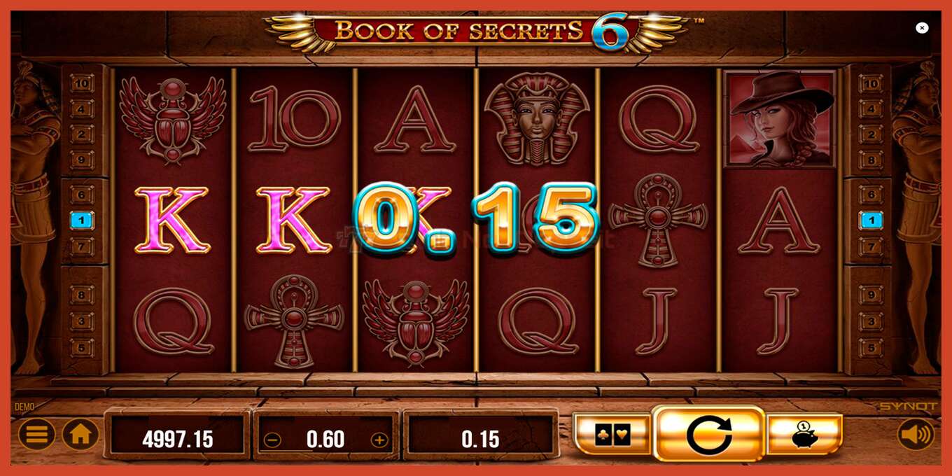 Slot screenshot: Book of Secrets 6 no deposit, number - 3