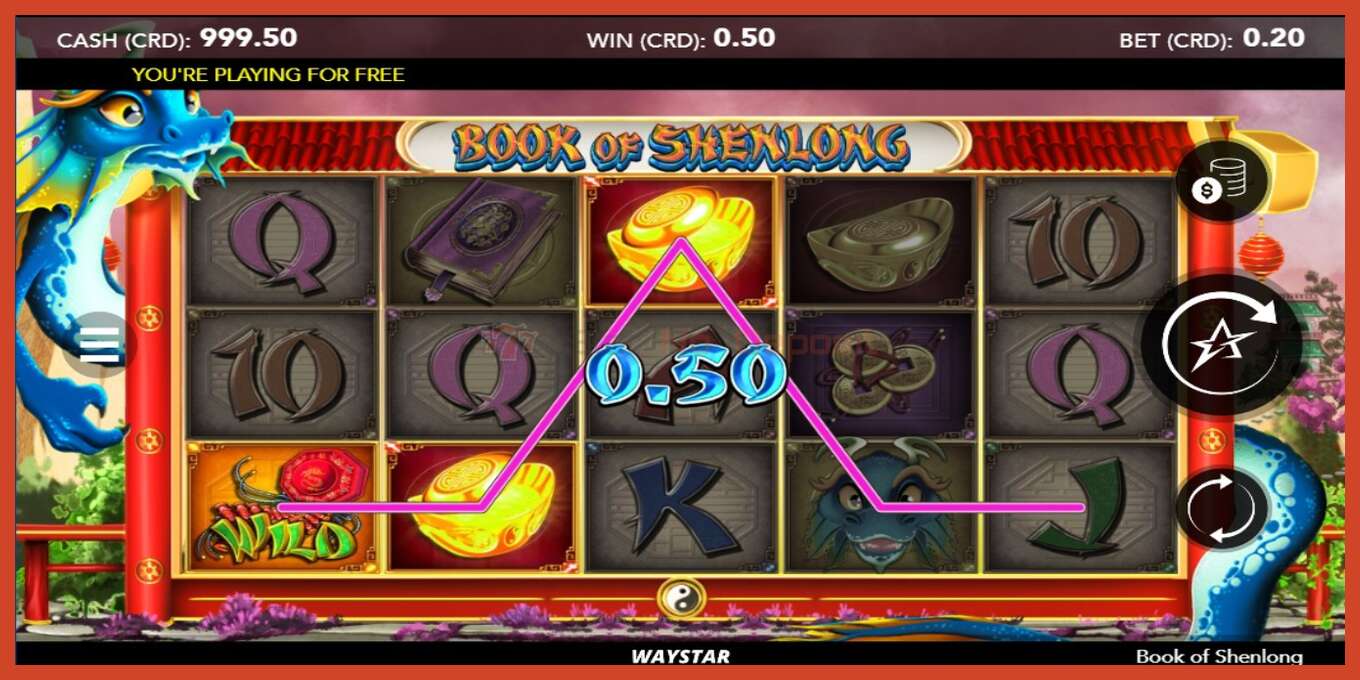 Slot screenshot: Book of Shenlong no deposit, number - 2