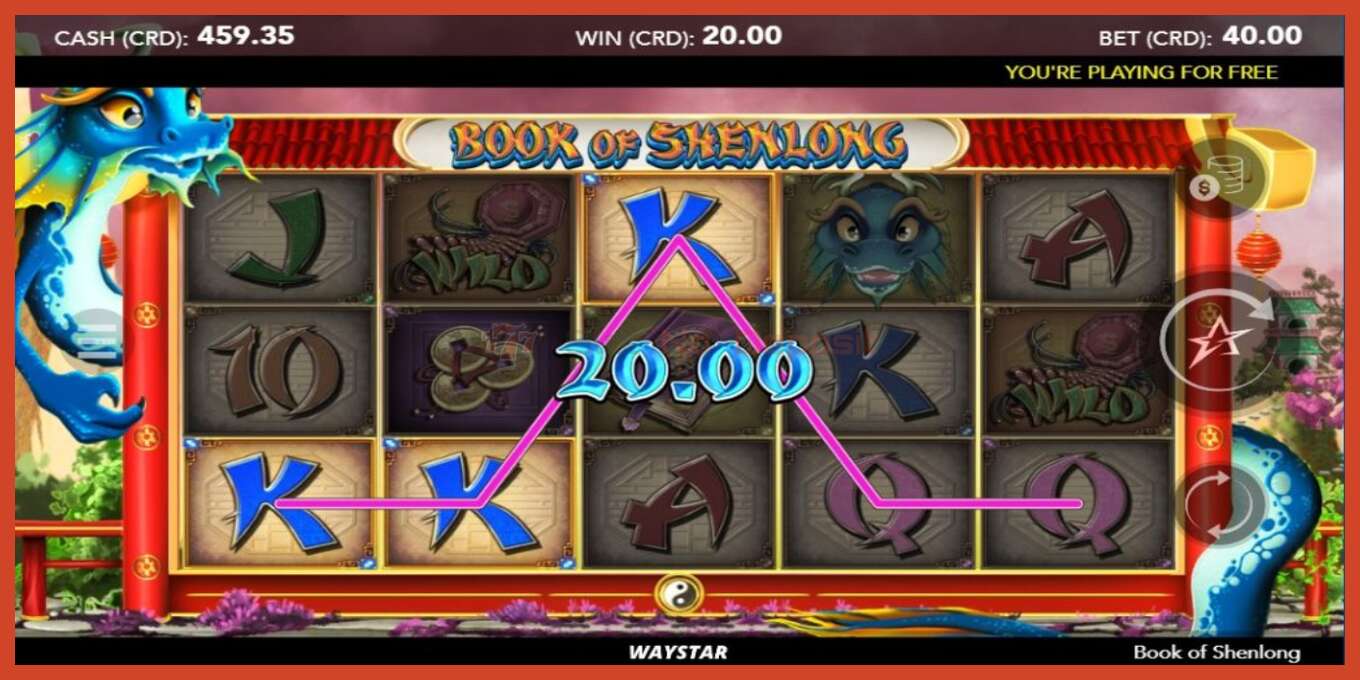 Slot screenshot: Book of Shenlong no deposit, number - 4