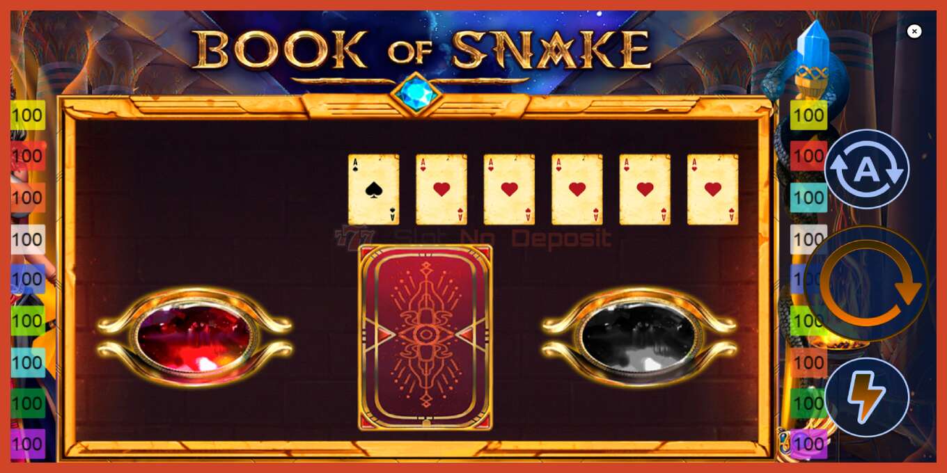 Slot screenshot: Book of Snake no deposit, number - 5