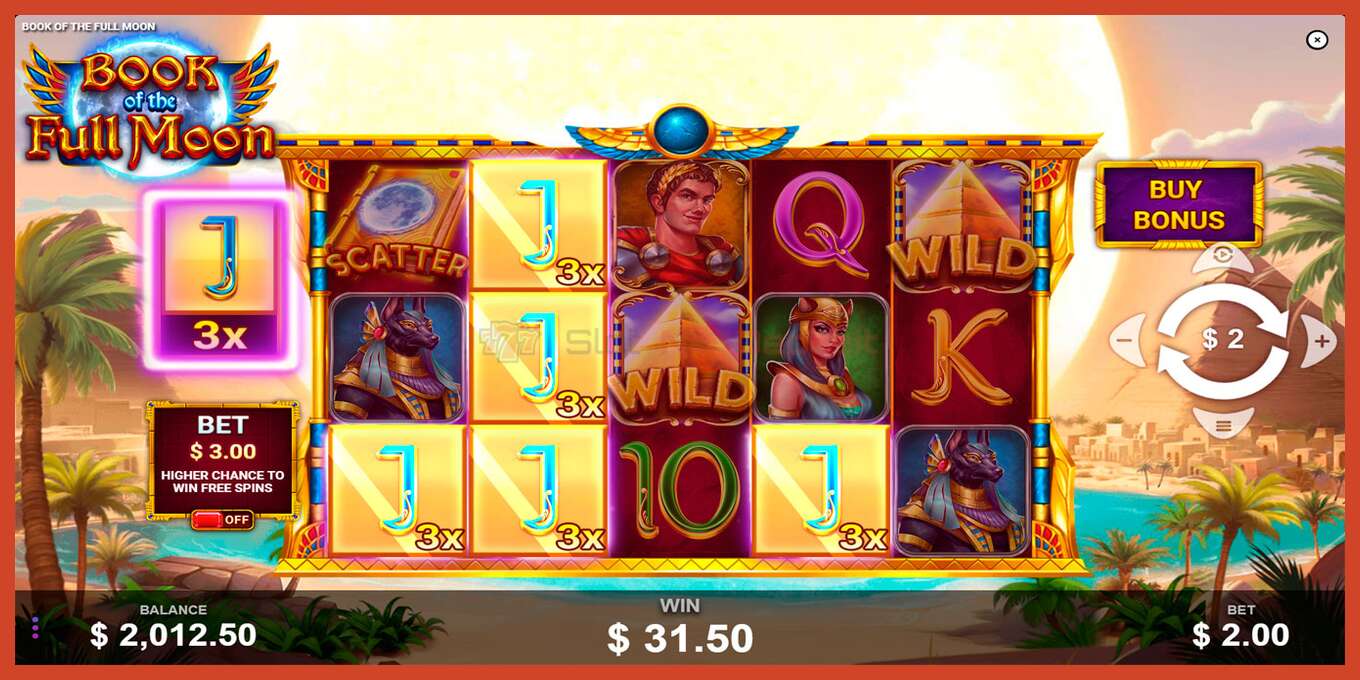 Slot screenshot: Book of the Full Moon no deposit, number - 5