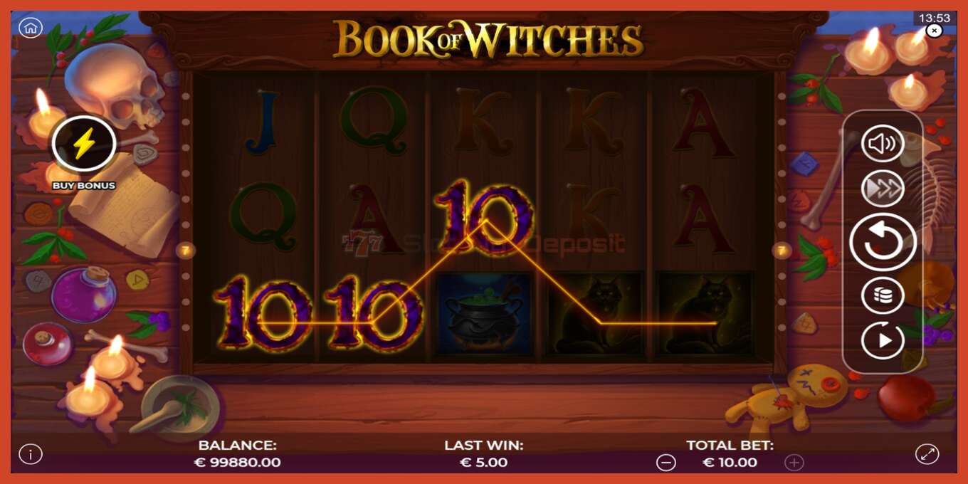 Slot තිර රුවක්: Book of Witches තැන්පතු නැත, අංකය - 4