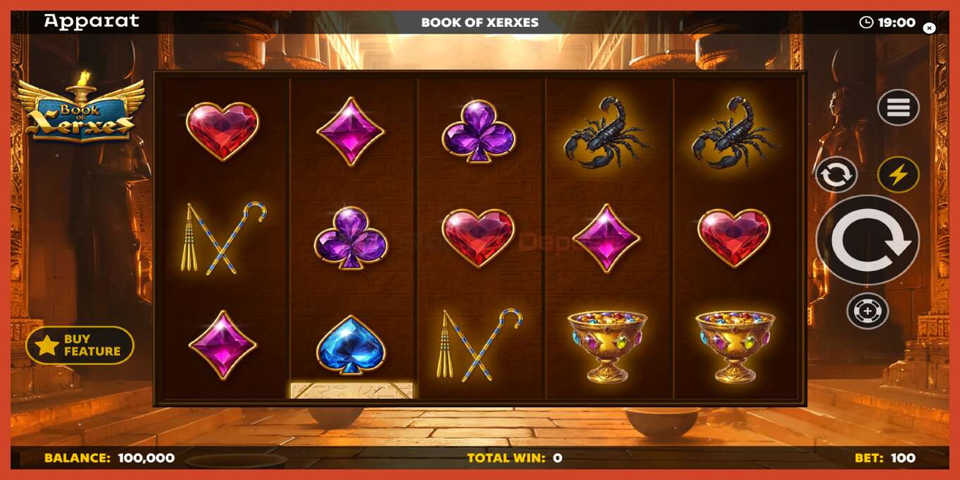 Slot screenshot: Book of Xerxes no deposit, number - 2