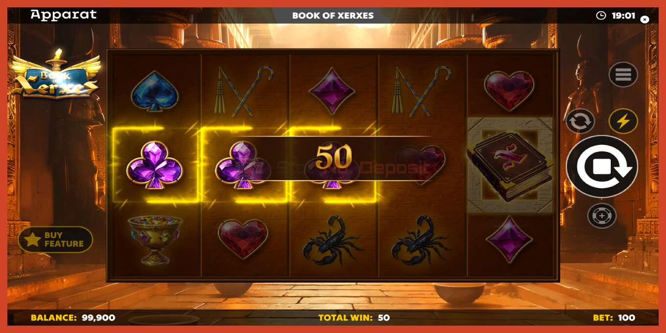 Slot screenshot: Book of Xerxes no deposit, number - 3