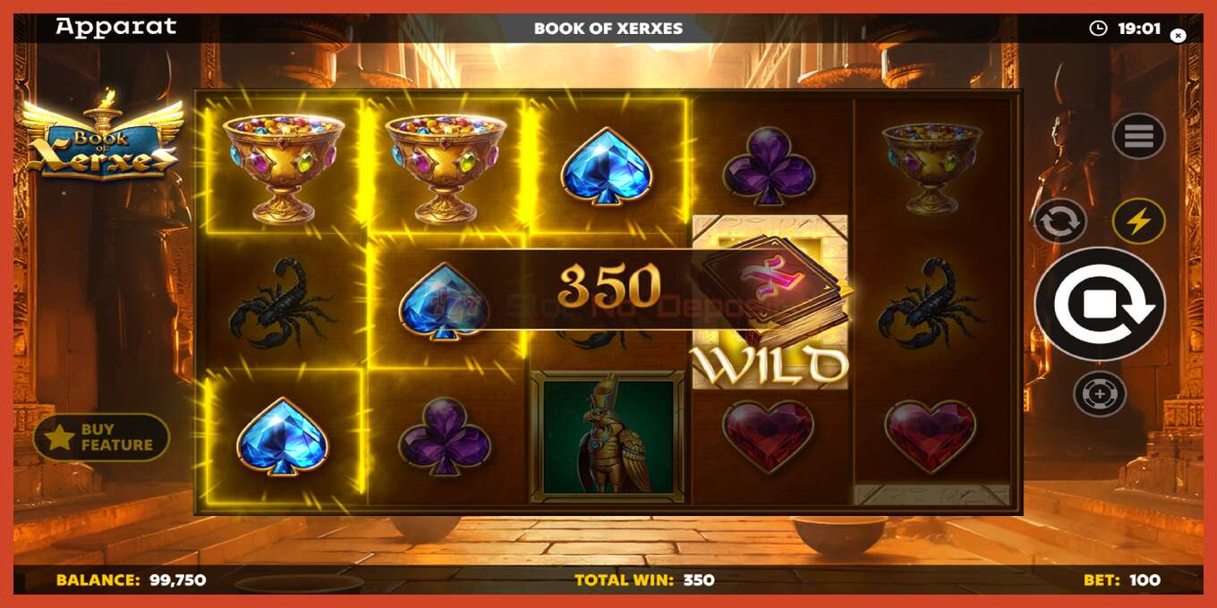 Slot screenshot: Book of Xerxes no deposit, number - 4