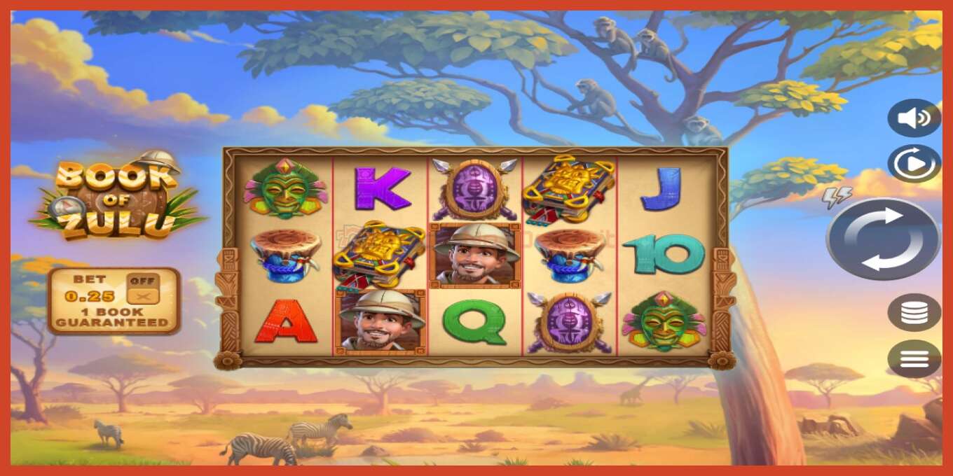 Slot screenshot: Book of Zulu no deposit, number - 1