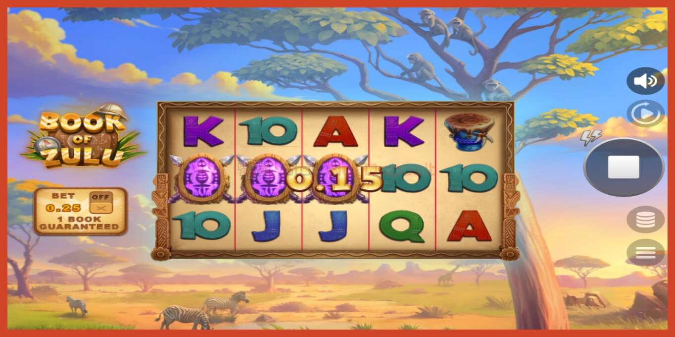 Slot screenshot: Book of Zulu no deposit, number - 2