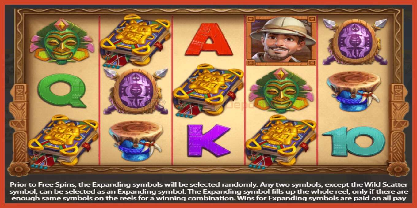 Slot screenshot: Book of Zulu no deposit, number - 3