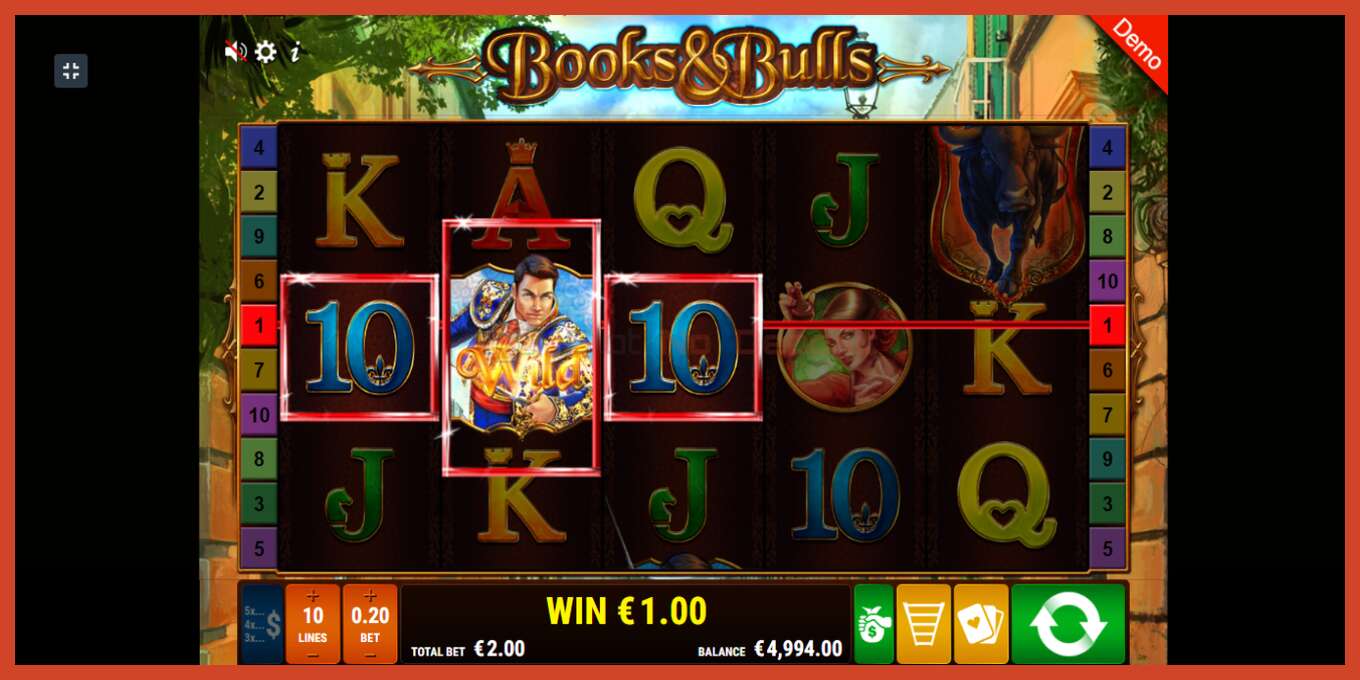 Slot screenshot: Books Bulls no deposit, number - 3