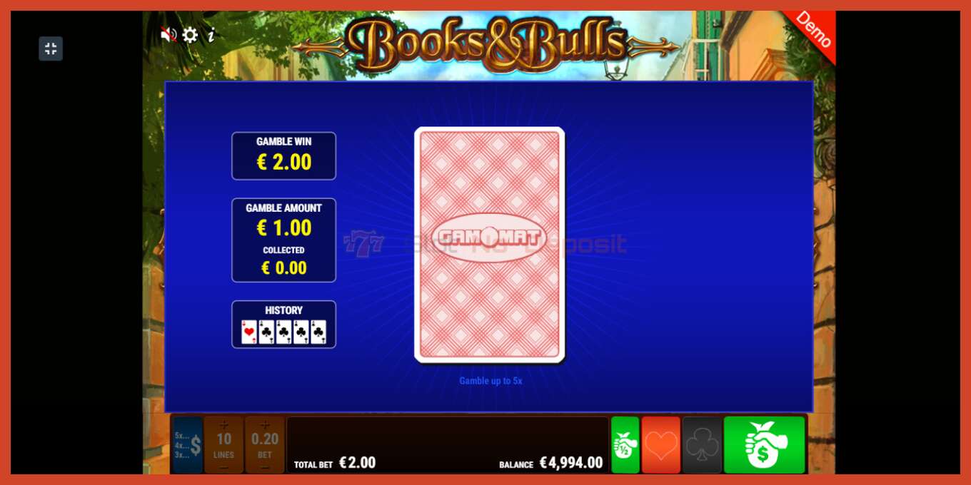 Slot screenshot: Books Bulls no deposit, number - 4