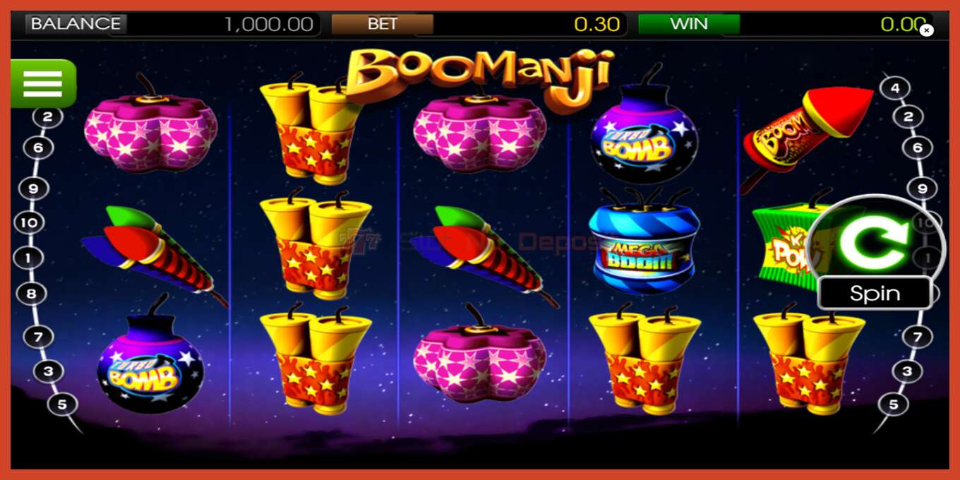 Slot screenshot: Boomanji no deposit, number - 1