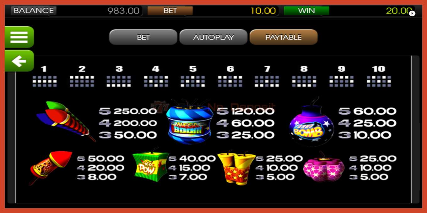 Slot screenshot: Boomanji no deposit, number - 5