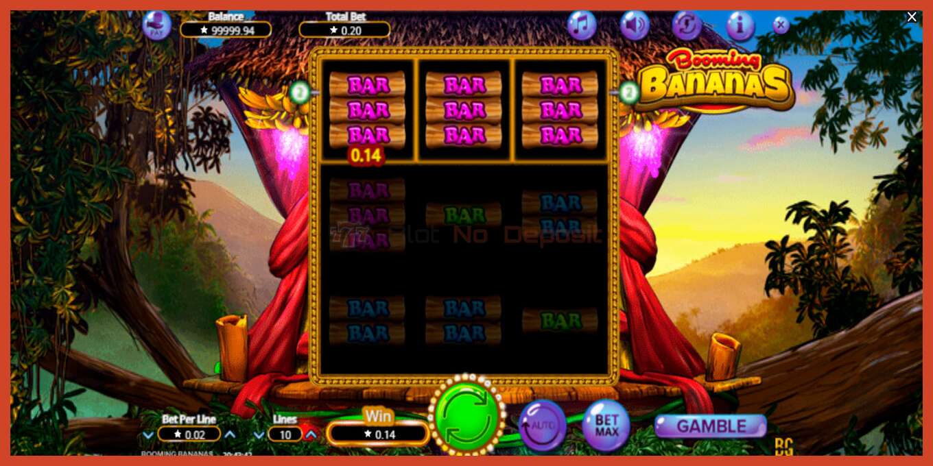 Captura de pantalla do slot: Booming Bananas sen depósito, número - 2