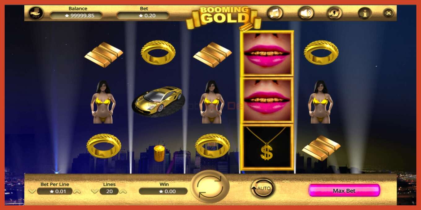 Slot screenshot: Booming Gold no deposit, number - 1