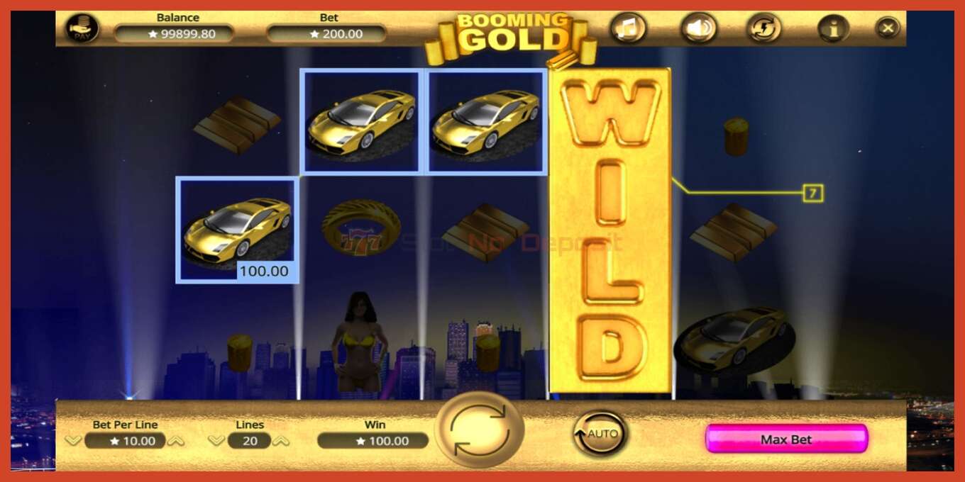 Slot screenshot: Booming Gold no deposit, number - 4