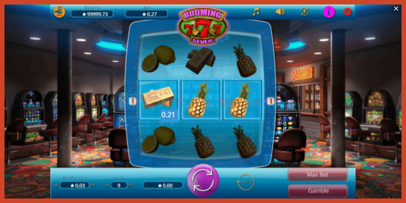 Slot screenshot: Booming Seven no deposit, number - 2