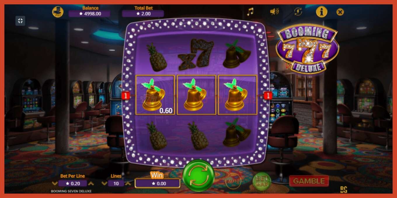 Tangkapan skrin slot: Booming Seven Deluxe tiada deposit, nombor - 3