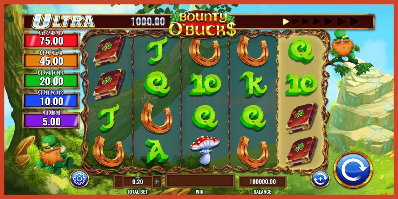 Tangkapan skrin slot: Bounty O Bucks tiada deposit, nombor - 2