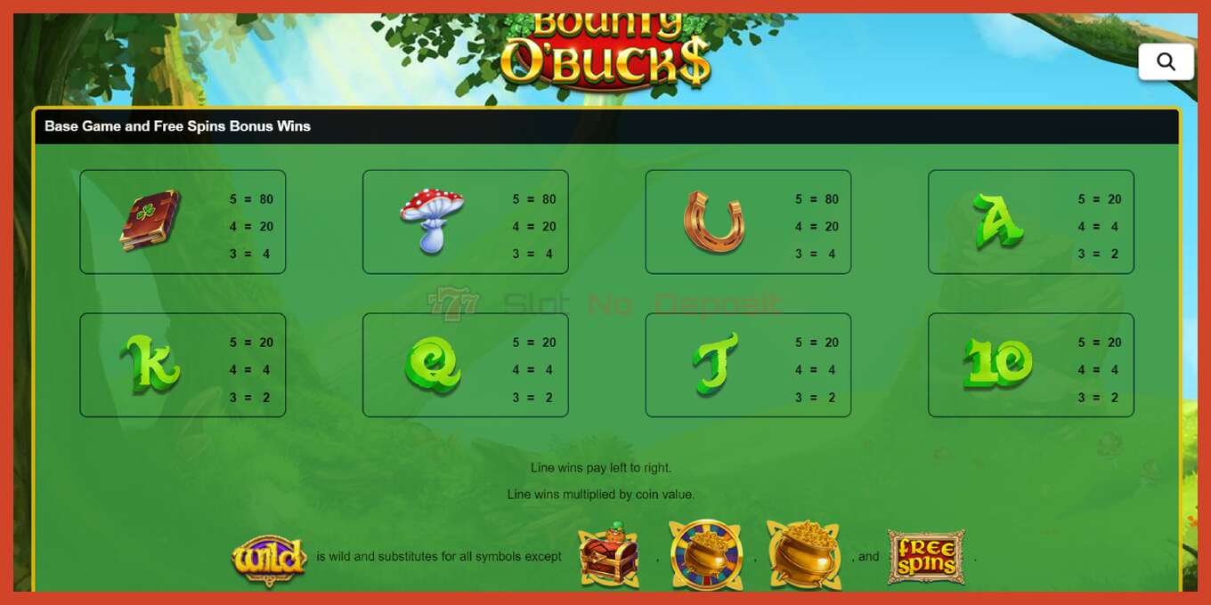 Tangkapan skrin slot: Bounty O Bucks tiada deposit, nombor - 5