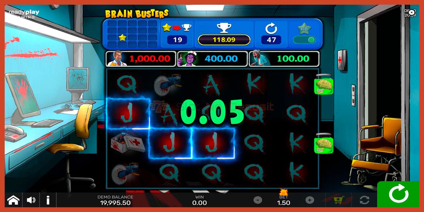 Slot screenshot: Brain Busters no deposit, number - 2