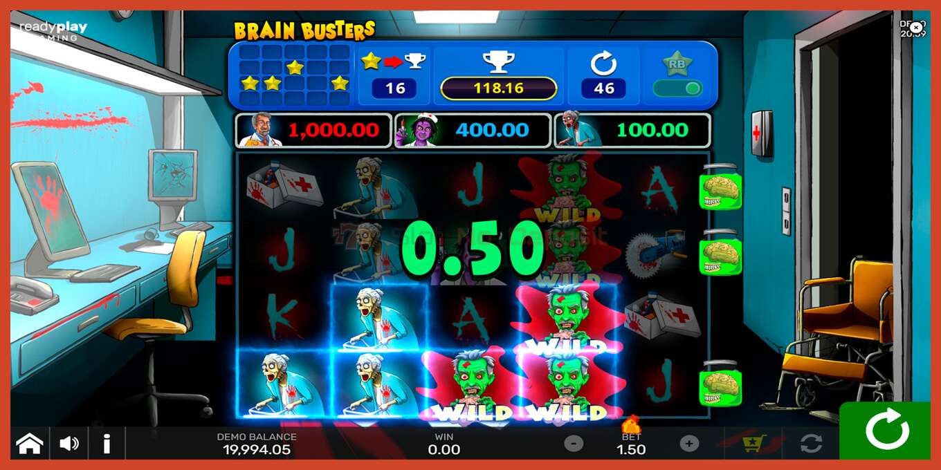 Slot screenshot: Brain Busters no deposit, number - 3