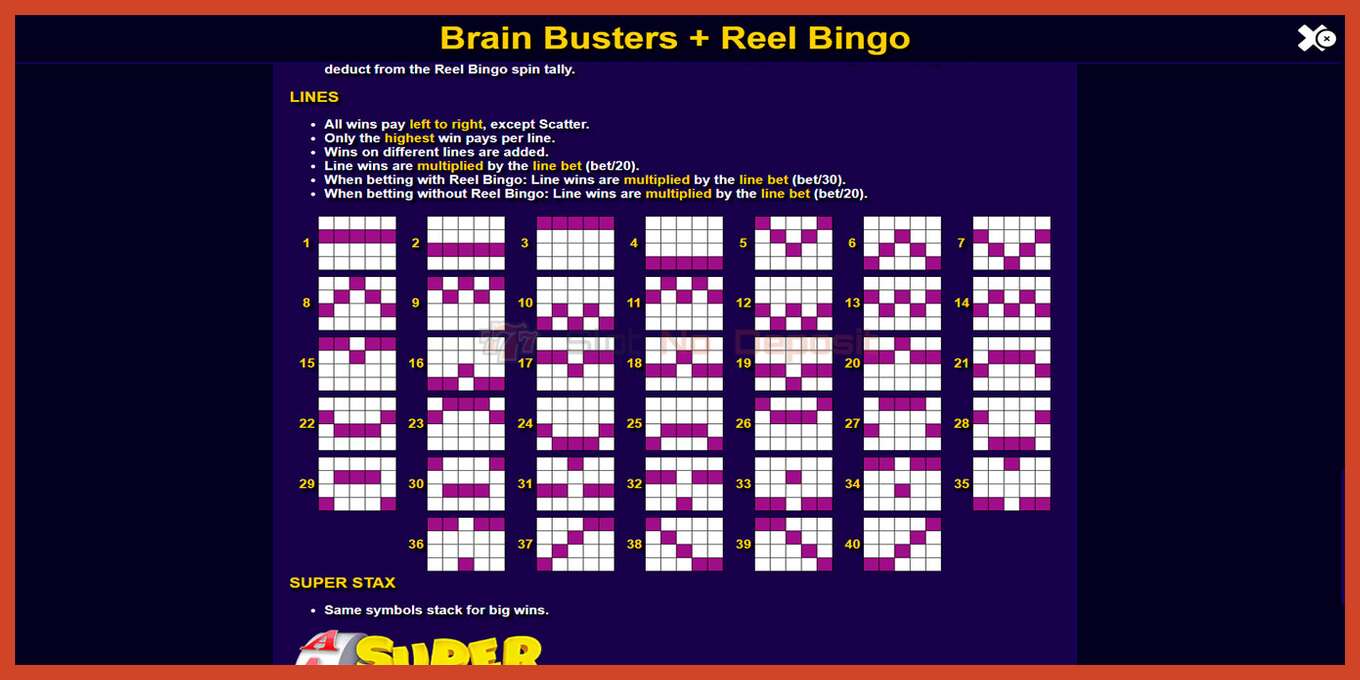 Слика од екранот на слотот: Brain Busters без депозит, број - 7