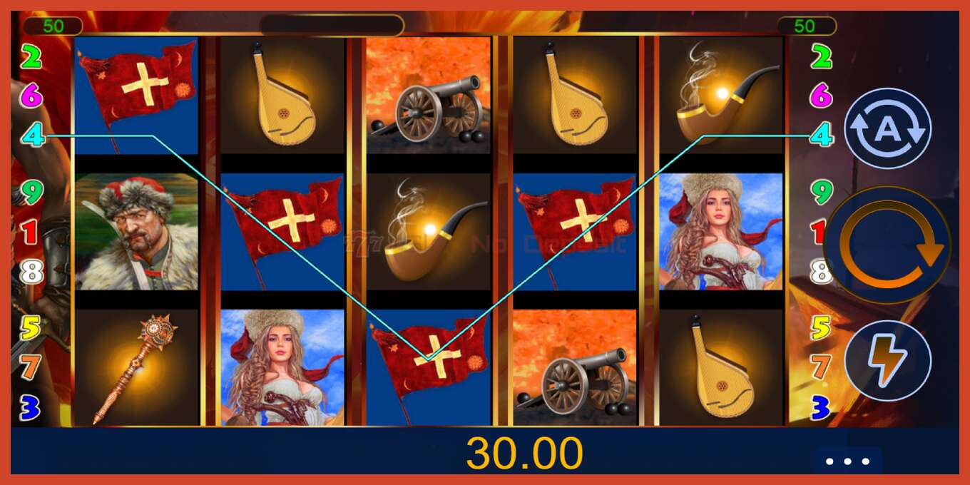 Tangkapan skrin slot: Brave Cossacks tiada deposit, nombor - 3