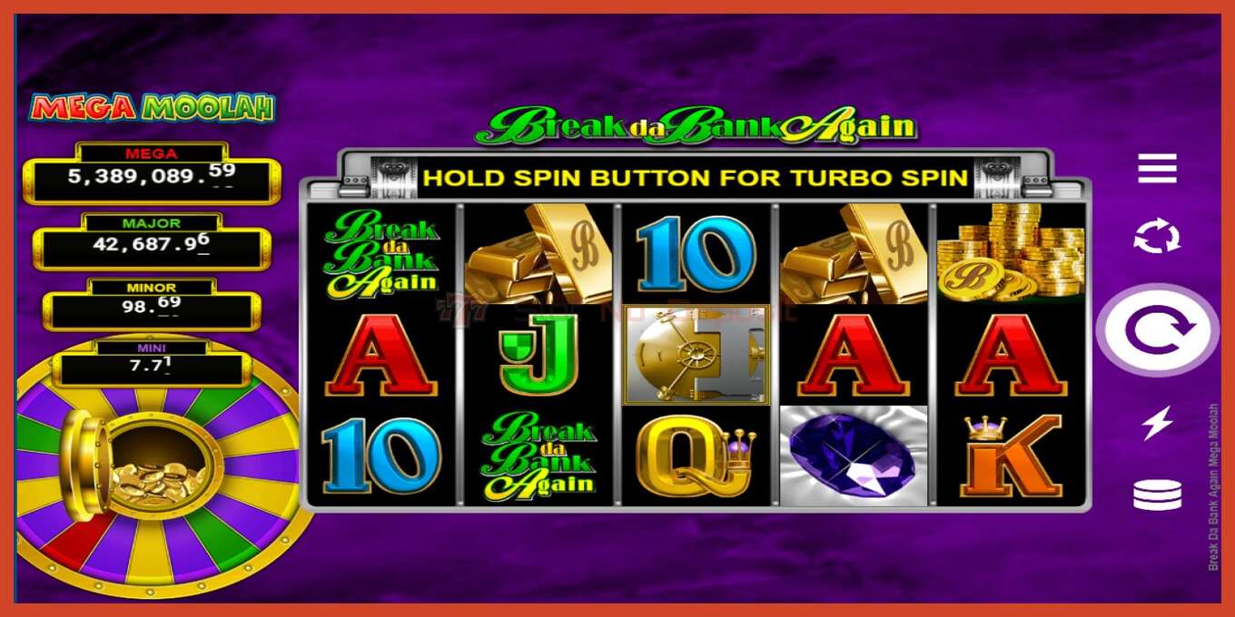 Slot skrinshoti: Break Da Bank Again Mega Moolah depozit yoq, raqam - 1