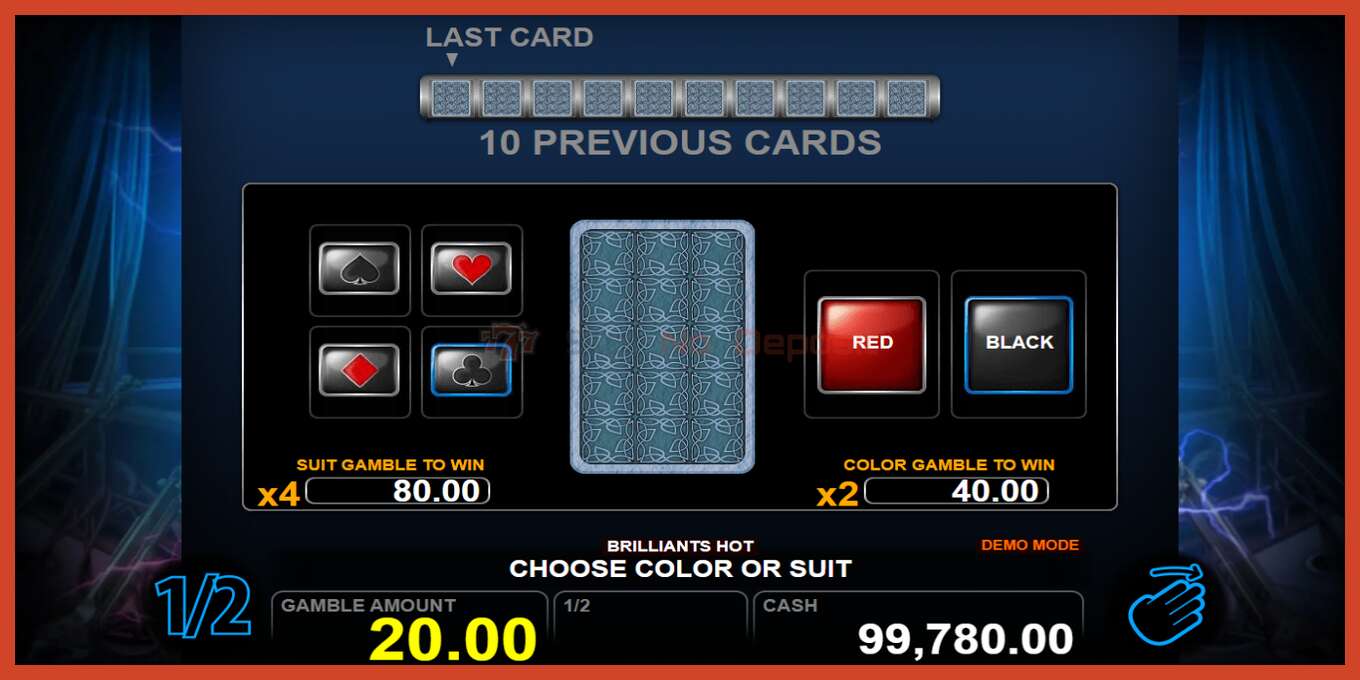 Slot screenshot: Brilliants Hot no deposit, number - 3