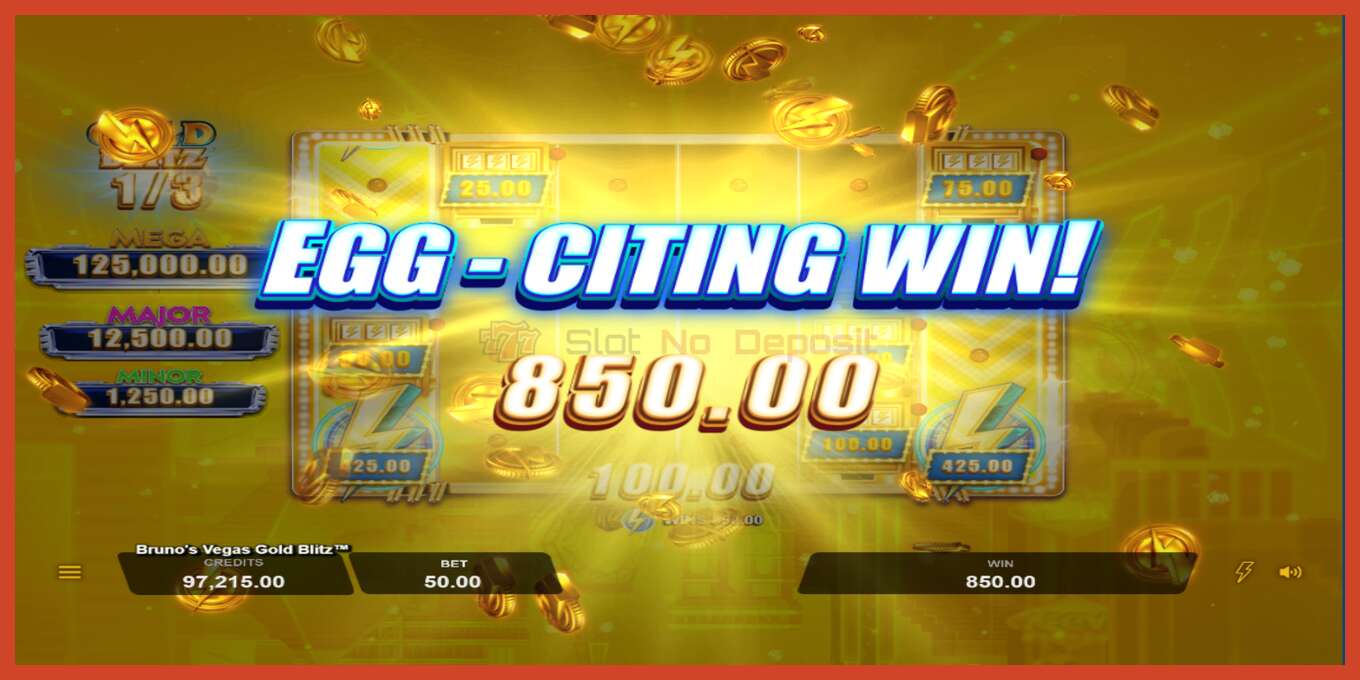 Slot screenshot: Brunos Vegas Gold Blitz no deposit, number - 3