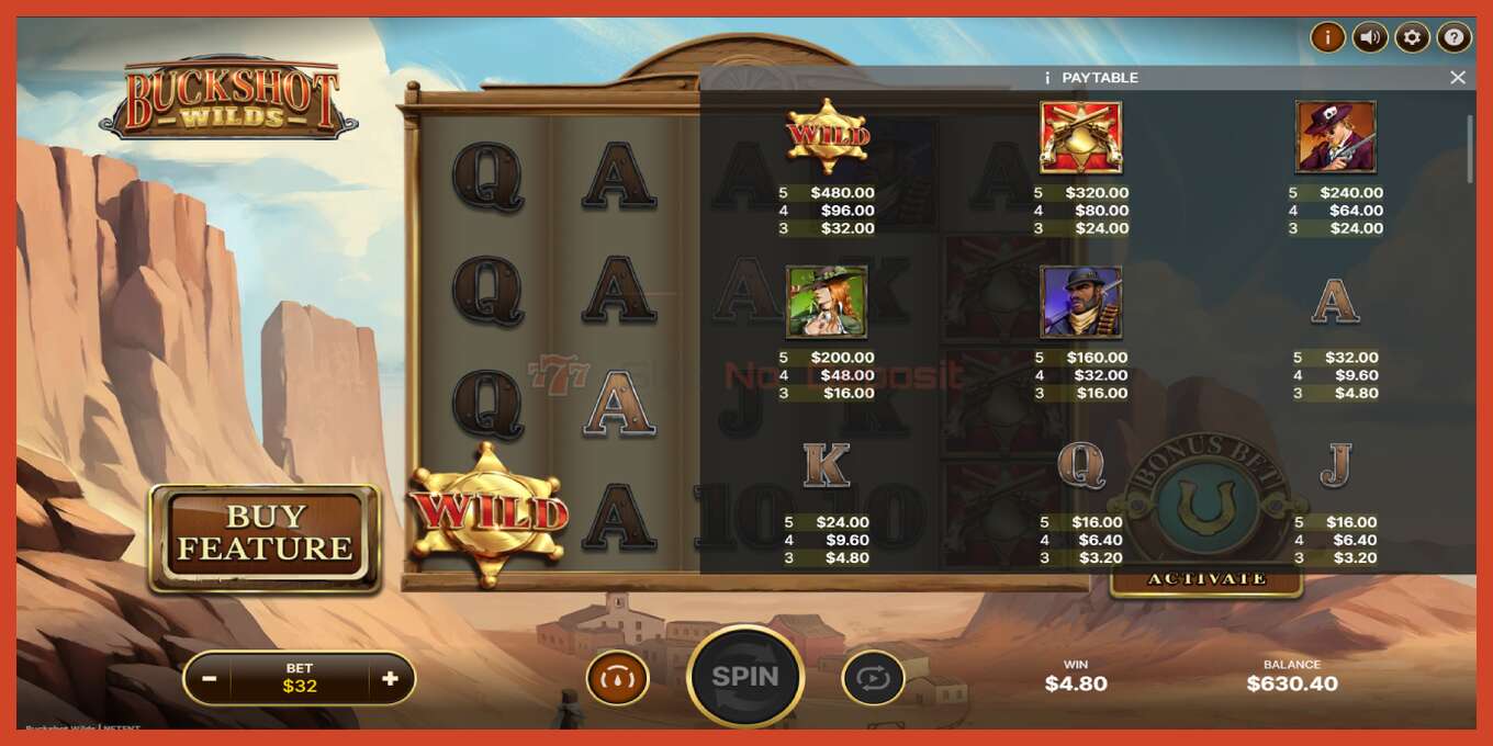 Slot screenshot: Buckshot Wilds no deposit, number - 5