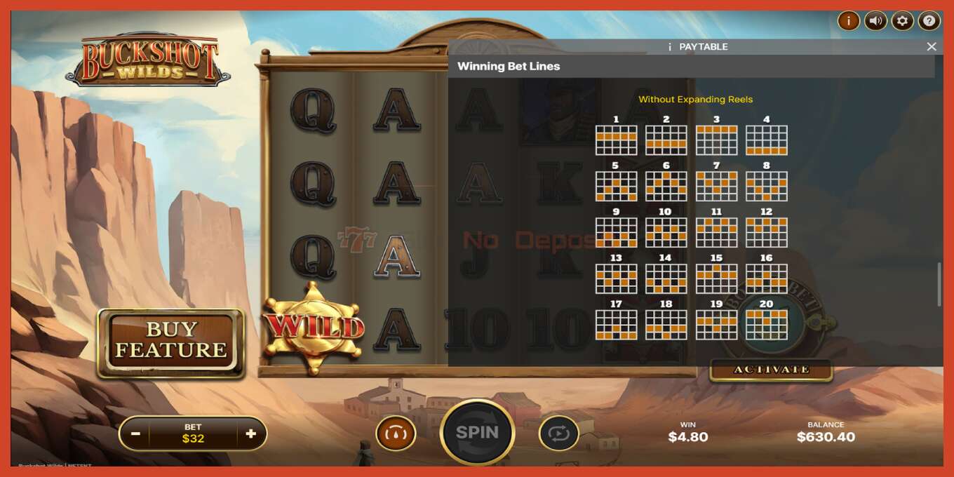 Slot screenshot: Buckshot Wilds no deposit, number - 7