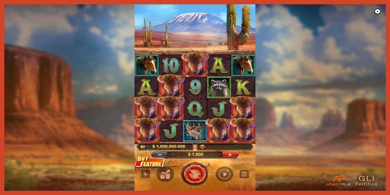 Slot screenshot: Buffalo Rush no deposit, number - 1