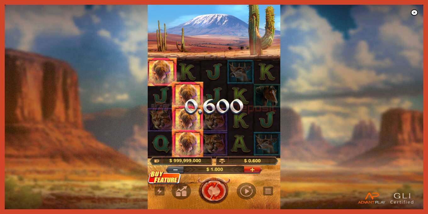 Slot screenshot: Buffalo Rush no deposit, number - 3