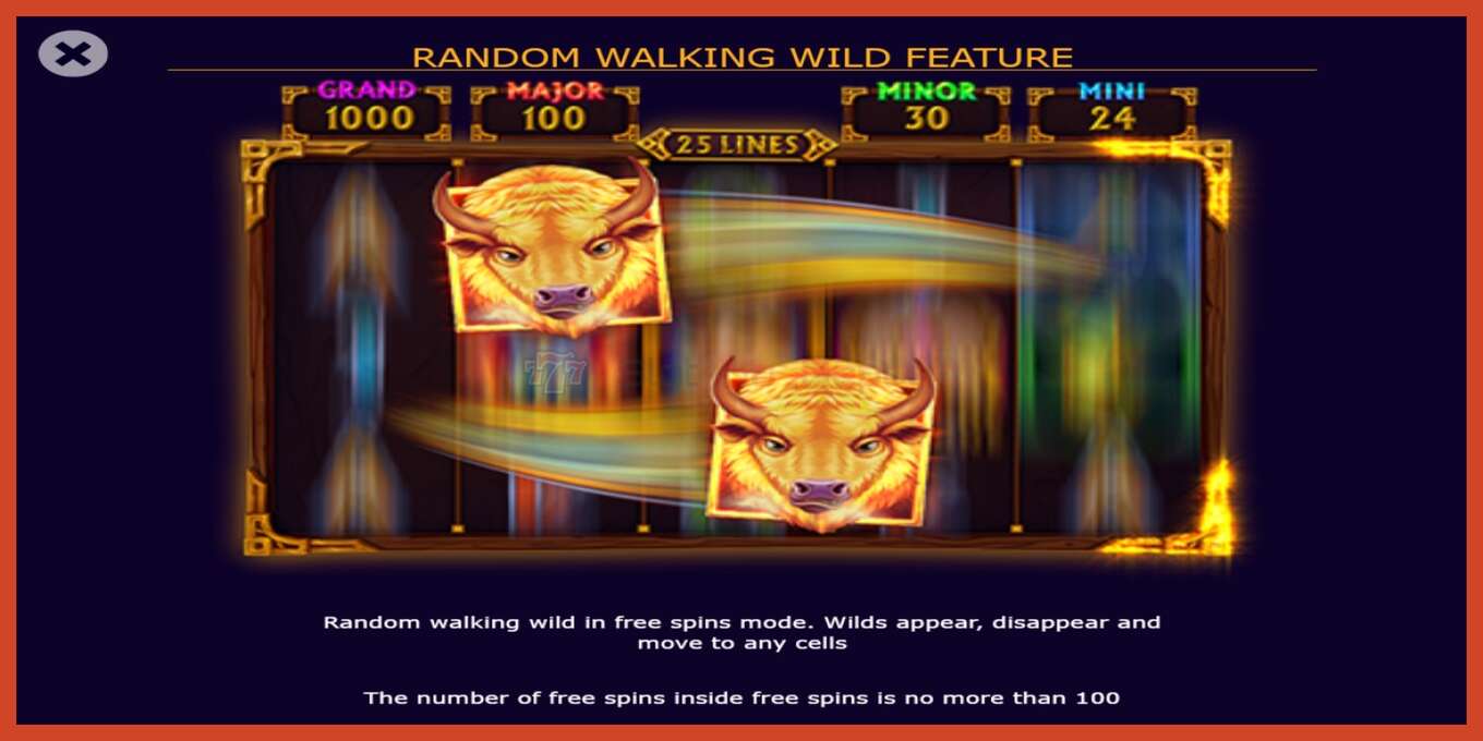 Slot screenshot: Buffalos Sun 3 no deposit, number - 6