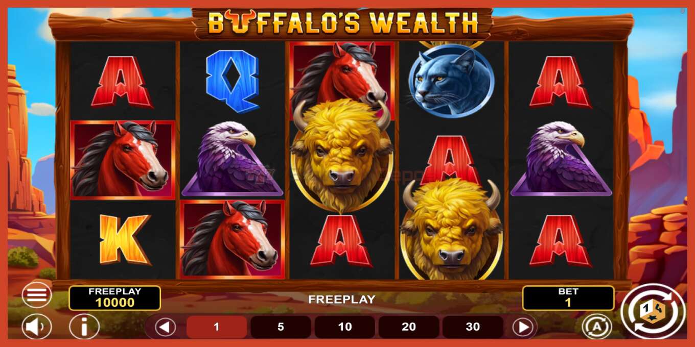 Ảnh chụp màn hình khe: Buffalos Wealth không có tiền đặt cọc, con số - 2