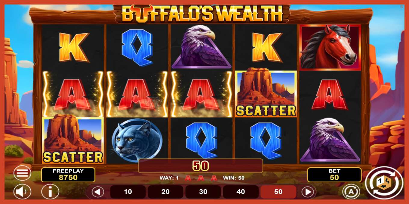 Ảnh chụp màn hình khe: Buffalos Wealth không có tiền đặt cọc, con số - 4