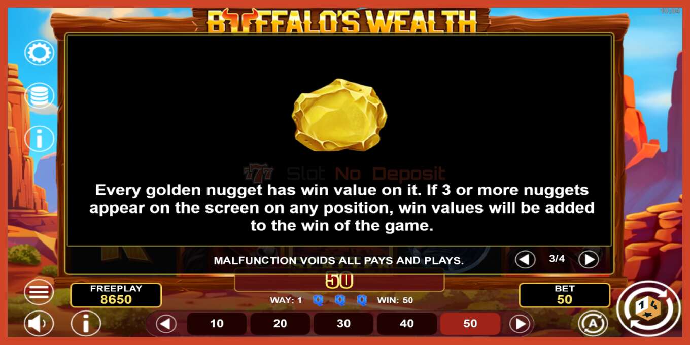 Ảnh chụp màn hình khe: Buffalos Wealth không có tiền đặt cọc, con số - 7