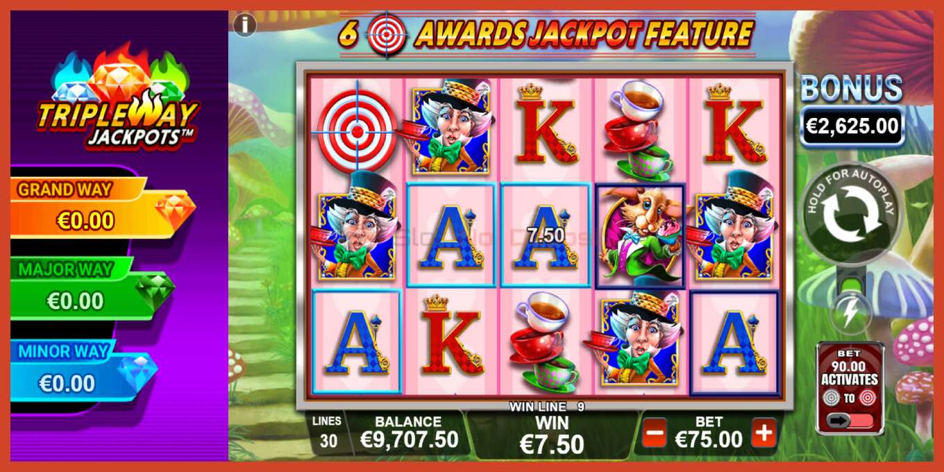 Slot screenshot: Bulls Eye Alice no deposit, number - 3