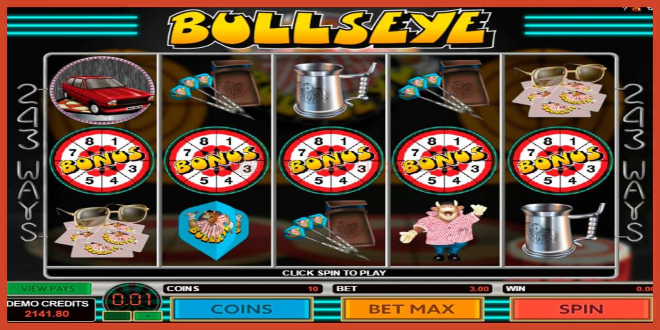 Slot screenshot: Bullseye no deposit, number - 1